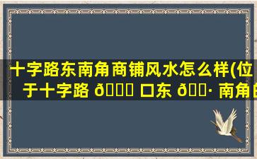 十字路东南角商铺风水怎么样(位于十字路 🐘 口东 🌷 南角的房子好不好)